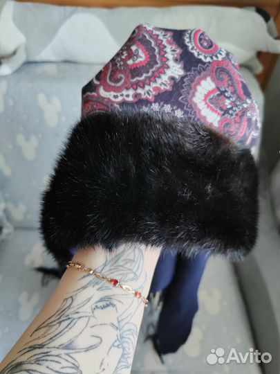 Платок теплый норковый
