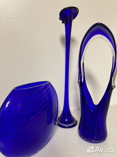 Ваза Сфера. цветное стекло. СССР