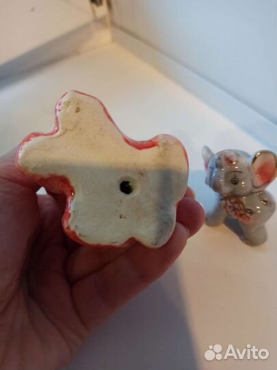 Статуэтки керамика собачка и слоник