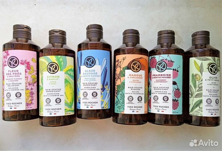 Гели для душа,400мл от Yves Rocher, разные