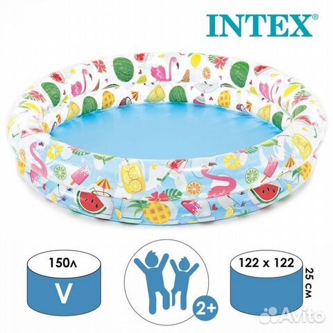 Бассейн надувной «Фрукты» 59421NP intex