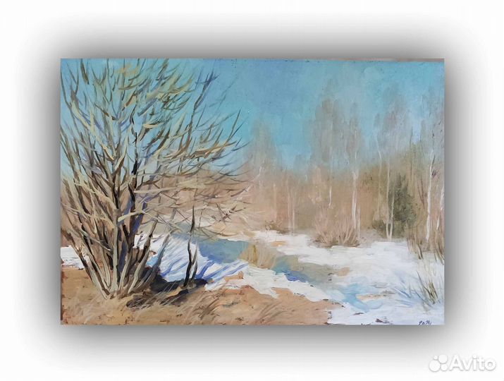 Этюд Весна последний снег