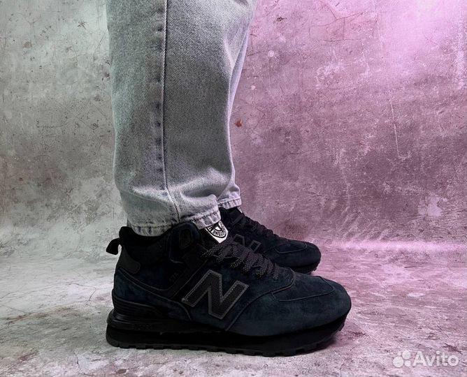 Кроссовки New Balance 574 Stone Islandс мехом