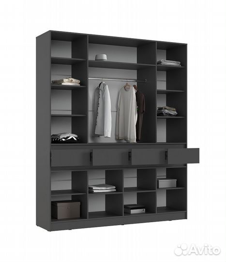 Прихожая 4 метра(крафт белый/графит)с доставкой