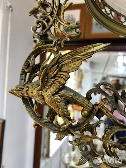 Старинная бронзовая люстра