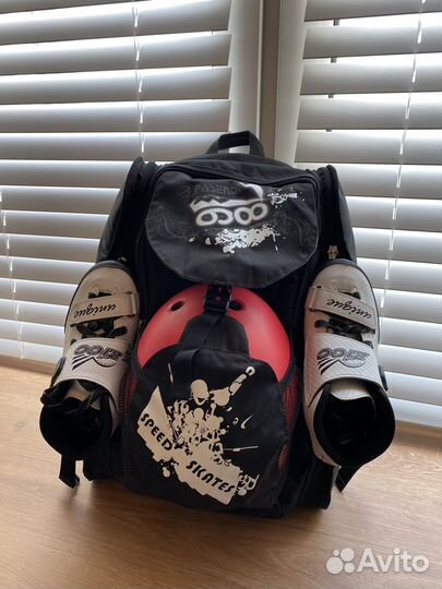 Рюкзак конькобежный спорт шорт-трек роллер спорт