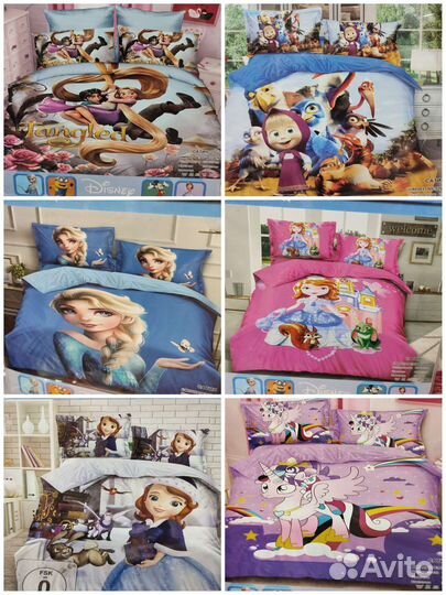 Детское постельное белье, размер 1,5, сатин
