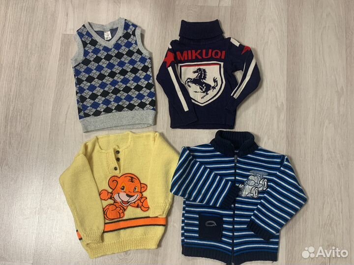 Теплые кофты для мальчика 80-92