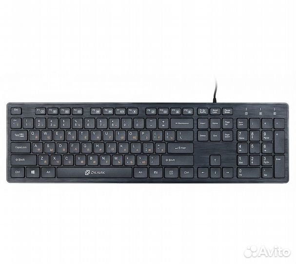 Клавиатура Оклик 520M2U, черный/черный