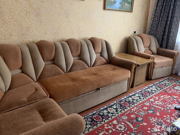 Угловой диван, кресло -кровать, кресло