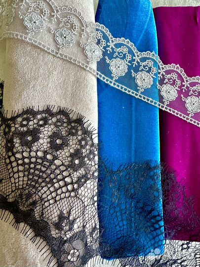 Лоскуты набор тканей для рукоделия бархат кружево