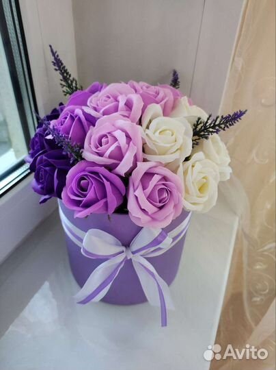 Букет из мыльных роз