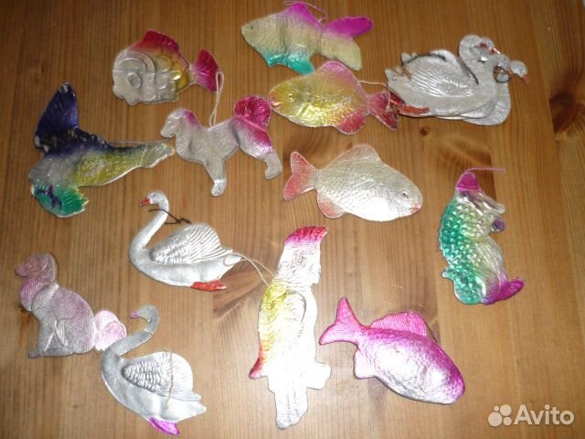 Ёлочные картонные игрушки разные СССР