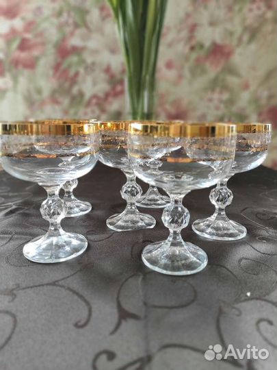 Бокалы рюмки фужеры богемия