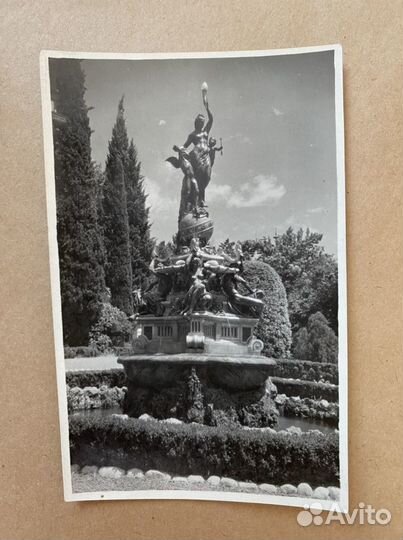 Открытое письмо Крым Гурзуф фонтан Ночь, СССР