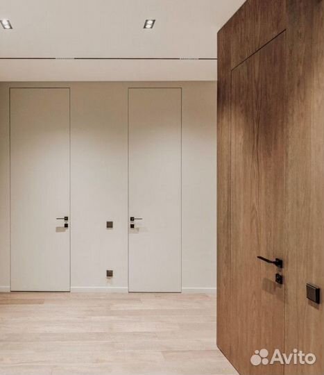 Межкомнатная скрытая дверь под отделку