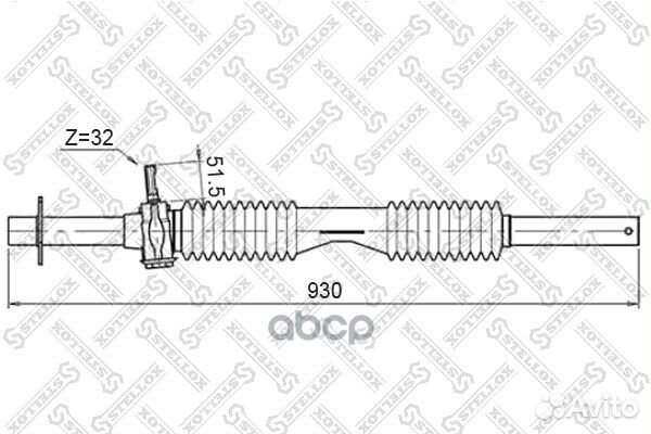00-35008-SX рейка рулевая механическая без рул