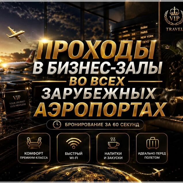 Проход в бизнес зал (зарубежные аэропорты)