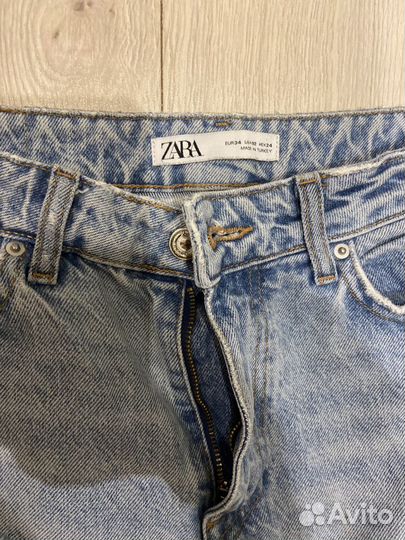 Джинсы zara 34 прямые