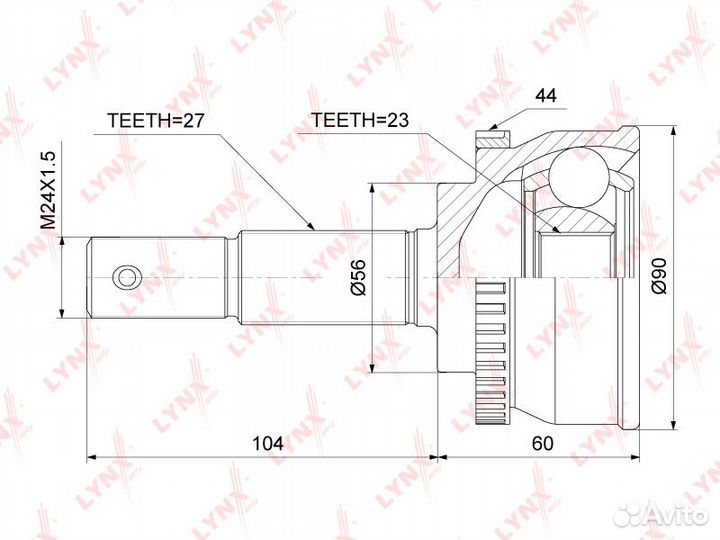 ШРУС наружный nissan Almera Tino 1.8 00-01 / Aveni