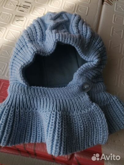 Шапка шлем для малыша 38-40р