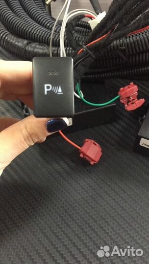 Парктроники 6 датчиков чёрные звуковые без дисплея