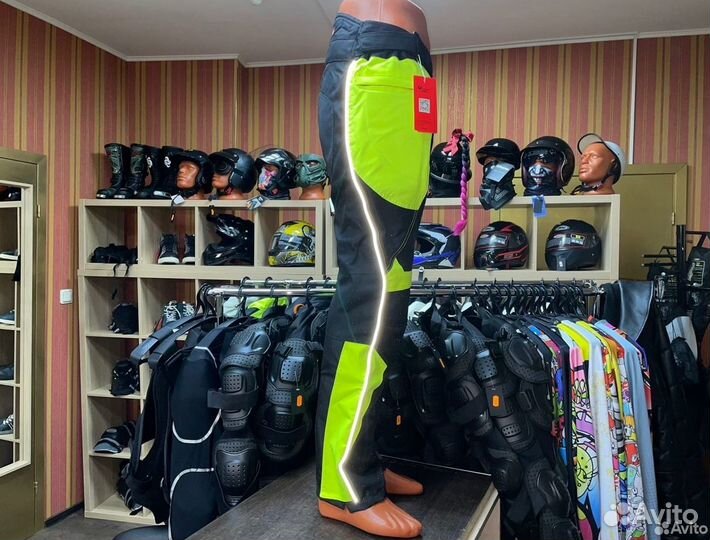 Мото штаны с защитой яркие мото кросс эндуро мото