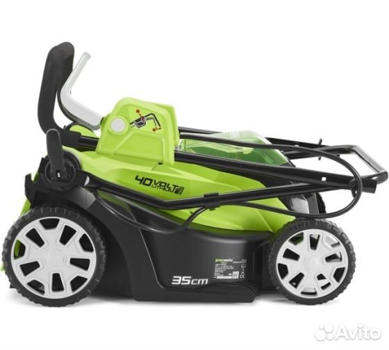 Газонокосилка аккумуляторная Greenworks G40LM35K2
