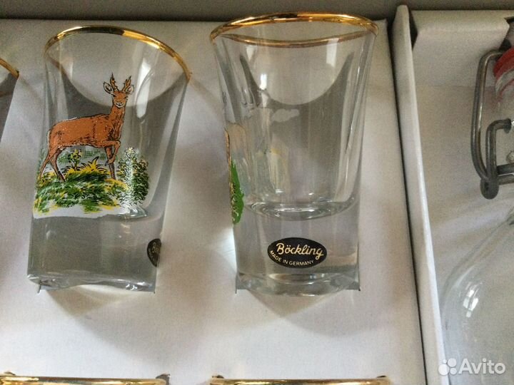 Bockling набор штоф и рюмки новый винтаж