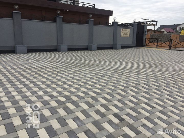 Тротуарная плитка, бордюры с работой под ключ