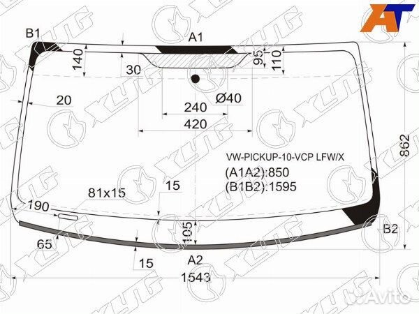 Стекло лобовое volkswagen amarok