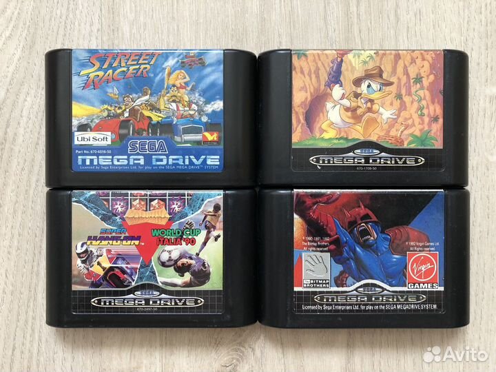 Лицензионные картриджи Sega Mega Drive (голыши)
