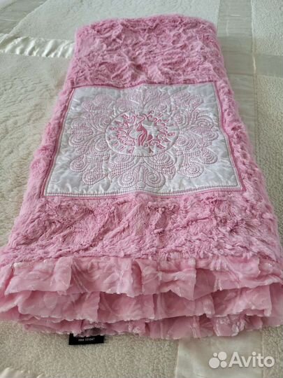 Новое покрывало плед для малыша розовое Baby Phat