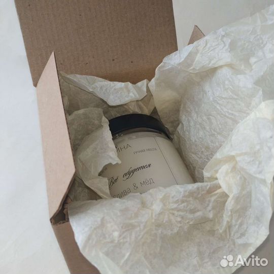 Аромасвеча ручной работы из соевого воска 190 мл