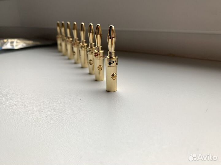 Акустические коннекторы тип банан медь\позолота