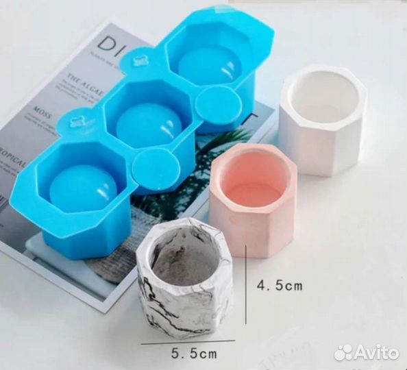 Силиконовая форма подсвечник кашпо