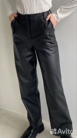 Женские кожаные брюки 40 42