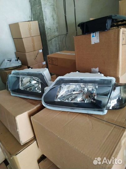Передние Фары на Ваз 2114 Черные масски