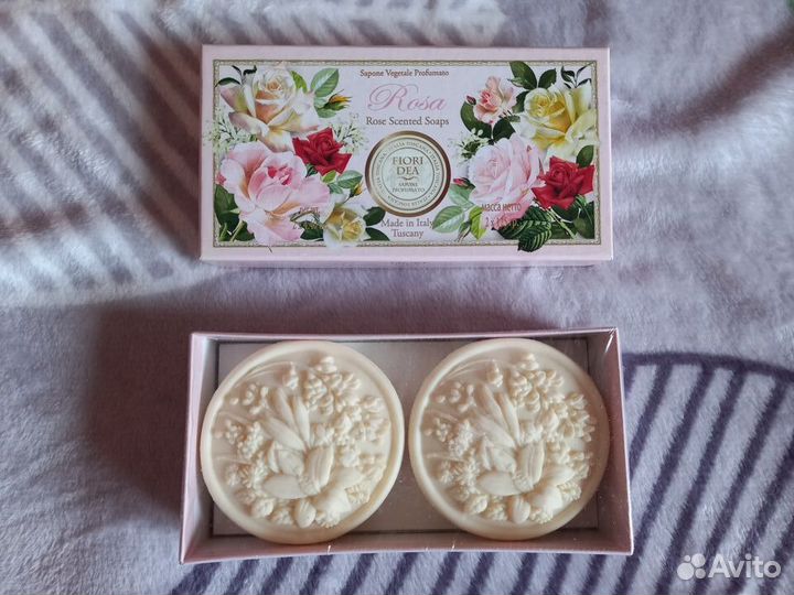 Парфюмированное мыло Fiori Dea роза 2 штуки