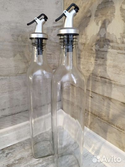 Бутылка стеклянная для масла с дозатором 500 мл