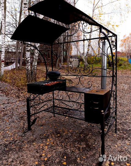 Мангал с печью