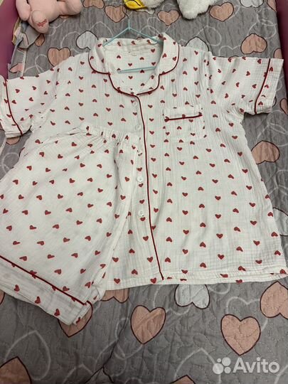 Пижама женская с сердечками