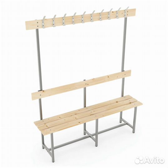 Скамейки с вешалками для раздевалок