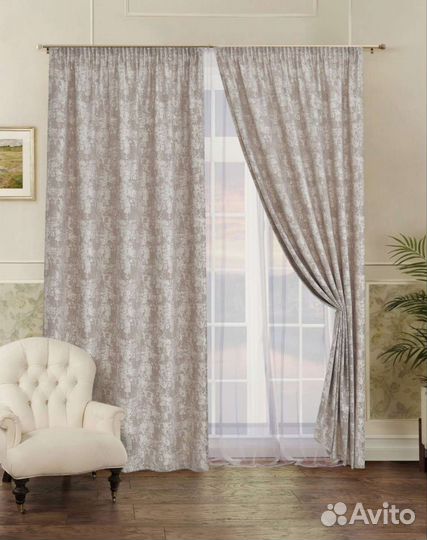 Шторы Мрамор 150*270 новые