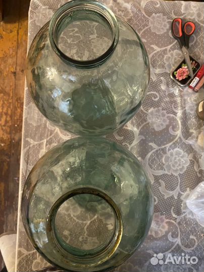 Стеклянные банки и бутыли 10 л 20 л СССР