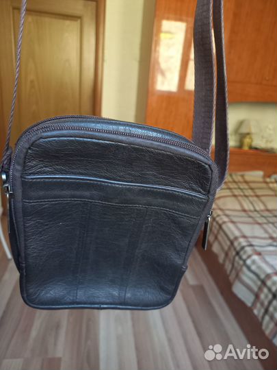 Барсетка кожаная мужская бу