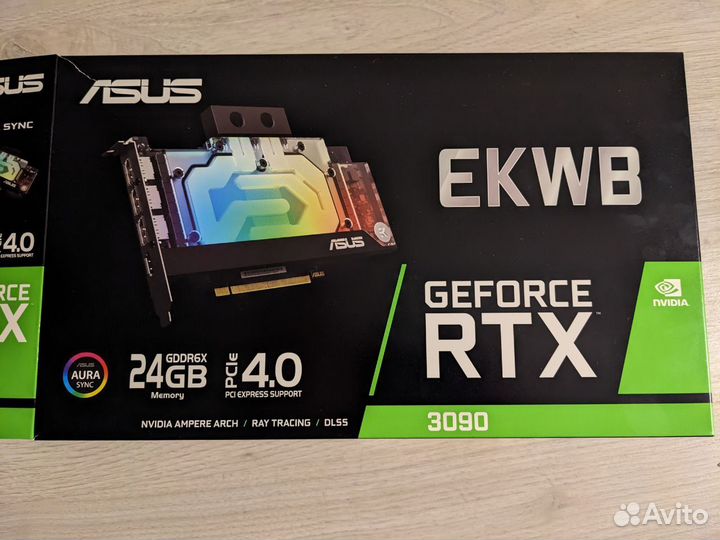 Видеокарта rtx 3090+водобдок на бэкплейт
