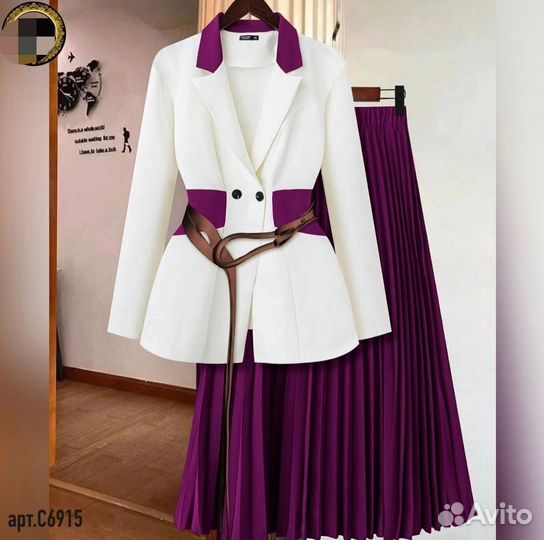 Костюм с юбкой размеры от 44 до 54