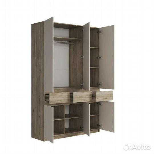 Шкаф Трио ясень шимо темный / ясень шимо светлый