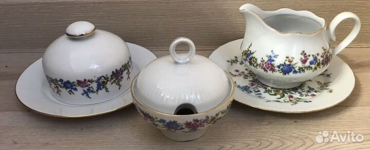Масленка, соусница ilmenau, фарфор СССР